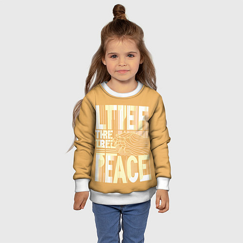 Детский свитшот Let there be peace / 3D-Белый – фото 4