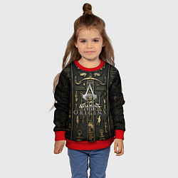 Свитшот детский Assassins истоки иероглифы, цвет: 3D-красный — фото 2