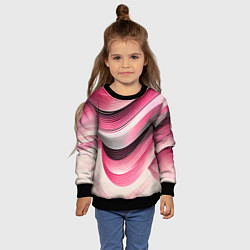 Свитшот детский Волны - текстура, цвет: 3D-черный — фото 2