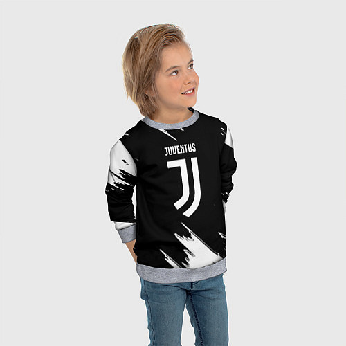 Детский свитшот Juventus краски текстура / 3D-Меланж – фото 3