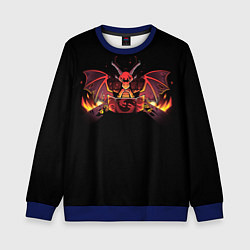Свитшот детский Дракон мастер - DnD, цвет: 3D-синий