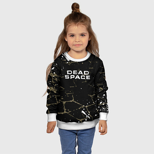 Детский свитшот Dead space текстура / 3D-Белый – фото 4