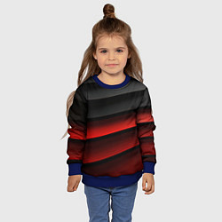 Свитшот детский Черно-красный объемный градиент, цвет: 3D-синий — фото 2