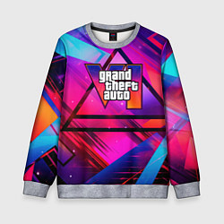 Детский свитшот GTA 6 logo абстракция