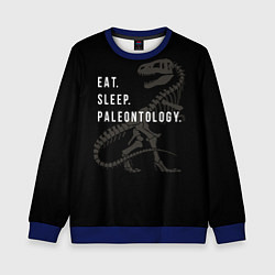 Детский свитшот Eat sleep paleontology