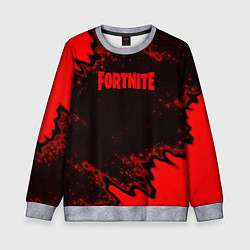 Детский свитшот Fortnite game colors red