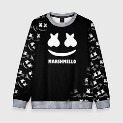 Свитшот детский Marshmello белое лого, цвет: 3D-меланж