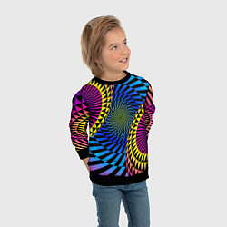 Свитшот детский Абстрактный узор, цвет: 3D-черный — фото 2