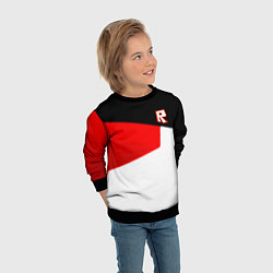 Свитшот детский Roblox текстура мобайл геометрия, цвет: 3D-черный — фото 2