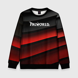 Детский свитшот Palworld logo black red abstract