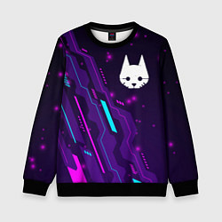 Свитшот детский Stray neon gaming, цвет: 3D-черный