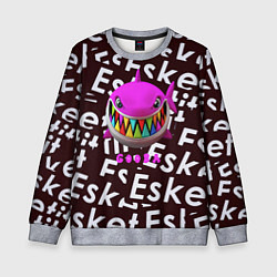 Свитшот детский Esskeetit logo pattern, цвет: 3D-меланж