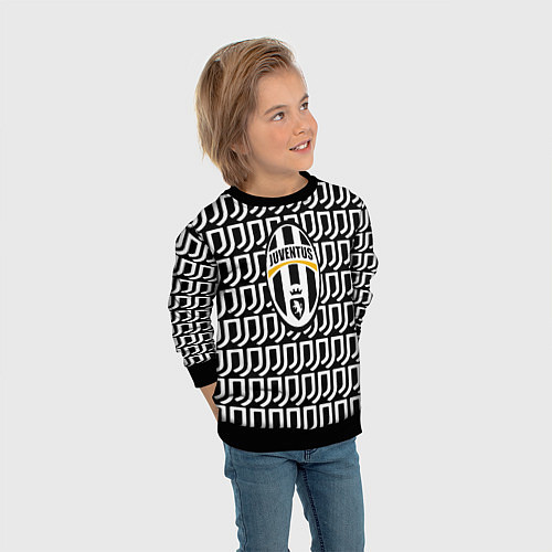 Детский свитшот Juventus pattern fc / 3D-Черный – фото 3