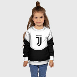 Свитшот детский Juventus black geometry sport, цвет: 3D-белый — фото 2