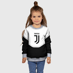 Свитшот детский Juventus black geometry sport, цвет: 3D-меланж — фото 2