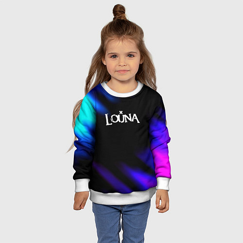 Детский свитшот Louna neon bend / 3D-Белый – фото 4