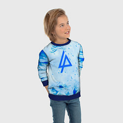 Свитшот детский Linkin park холодный огонь бренд, цвет: 3D-синий — фото 2