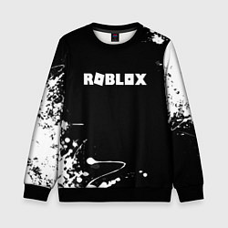 Детский свитшот Roblox текстура краски белые