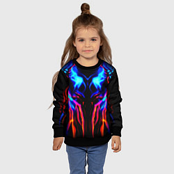Свитшот детский Неоновый киберкостюм, цвет: 3D-черный — фото 2
