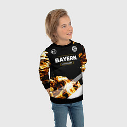 Свитшот детский Bayern legendary sport fire, цвет: 3D-черный — фото 2
