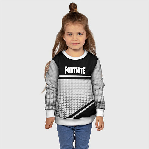 Детский свитшот Fortnite geometry sport / 3D-Белый – фото 4