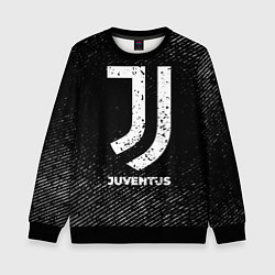 Детский свитшот Juventus с потертостями на темном фоне