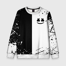 Свитшот детский Marshmello краски музыка, цвет: 3D-белый