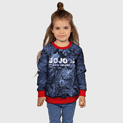 Свитшот детский ДжоДжо на фоне манги, цвет: 3D-красный — фото 2