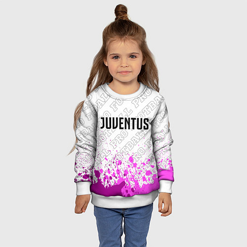 Детский свитшот Juventus pro football посередине / 3D-Белый – фото 4