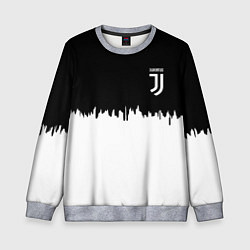 Свитшот детский Juventus белый огонь текстура, цвет: 3D-меланж