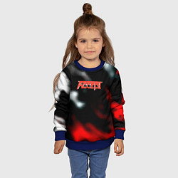 Свитшот детский Accept rock steel, цвет: 3D-синий — фото 2