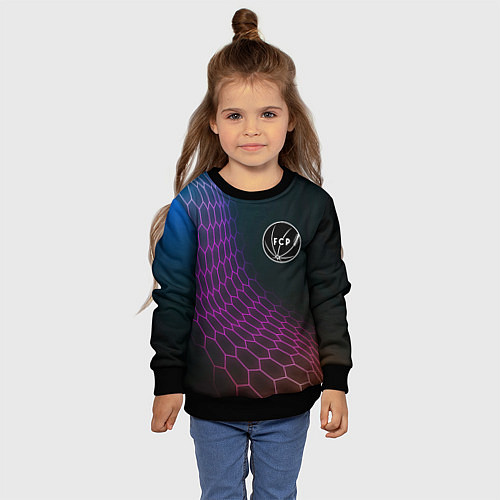 Детский свитшот Porto футбольная сетка / 3D-Черный – фото 4