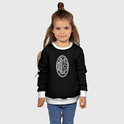 Свитшот детский Milan fc белое лого, цвет: 3D-белый — фото 2