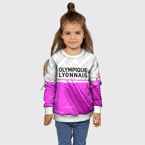 Детский свитшот Lyon pro football посередине / 3D-Белый – фото 4