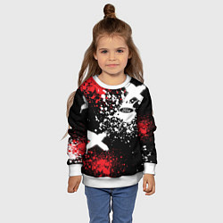 Свитшот детский Форд на фоне граффити и брызг красок, цвет: 3D-белый — фото 2