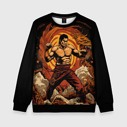 Детский свитшот Муай тай боец в стойке