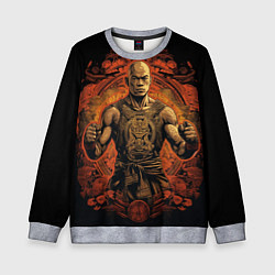 Свитшот детский Муай тай огненный боец, цвет: 3D-меланж