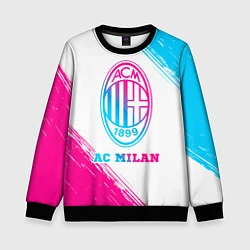 Свитшот детский AC Milan neon gradient style, цвет: 3D-черный