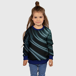 Свитшот детский Темная волна, цвет: 3D-синий — фото 2