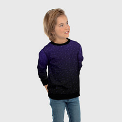 Свитшот детский Градиент ночной фиолетово-чёрный, цвет: 3D-черный — фото 2