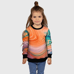 Свитшот детский Мраморный паттерн, цвет: 3D-черный — фото 2
