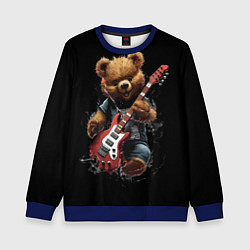 Детский свитшот Большой плюшевый медведь играет на гитаре