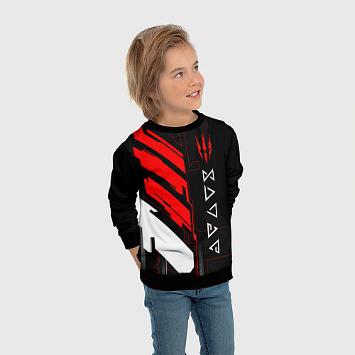Детский свитшот The Witcher - Кибер / 3D-Черный – фото 3