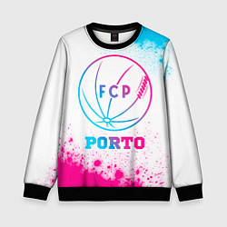 Свитшот детский Porto neon gradient style, цвет: 3D-черный