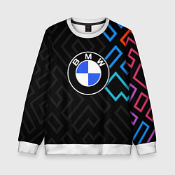 Свитшот детский Bmw абстракция, цвет: 3D-белый