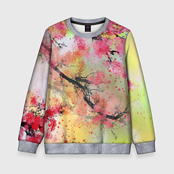 Свитшот детский Japan sakura, цвет: 3D-меланж