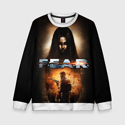 Свитшот детский FEAR - project origin, цвет: 3D-белый