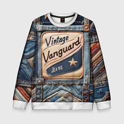Детский свитшот Vintage vanguard jeans - patchwork