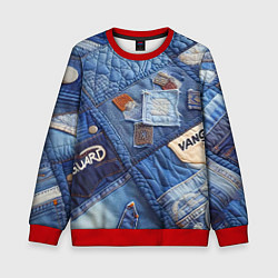 Детский свитшот Vanguard jeans patchwork - ai art