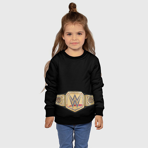 Детский свитшот Неоспоримый чемпион Вселенной WWE / 3D-Черный – фото 4